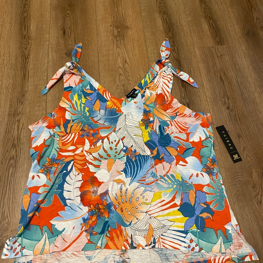 NWT Tribal Tie Top Tank XL